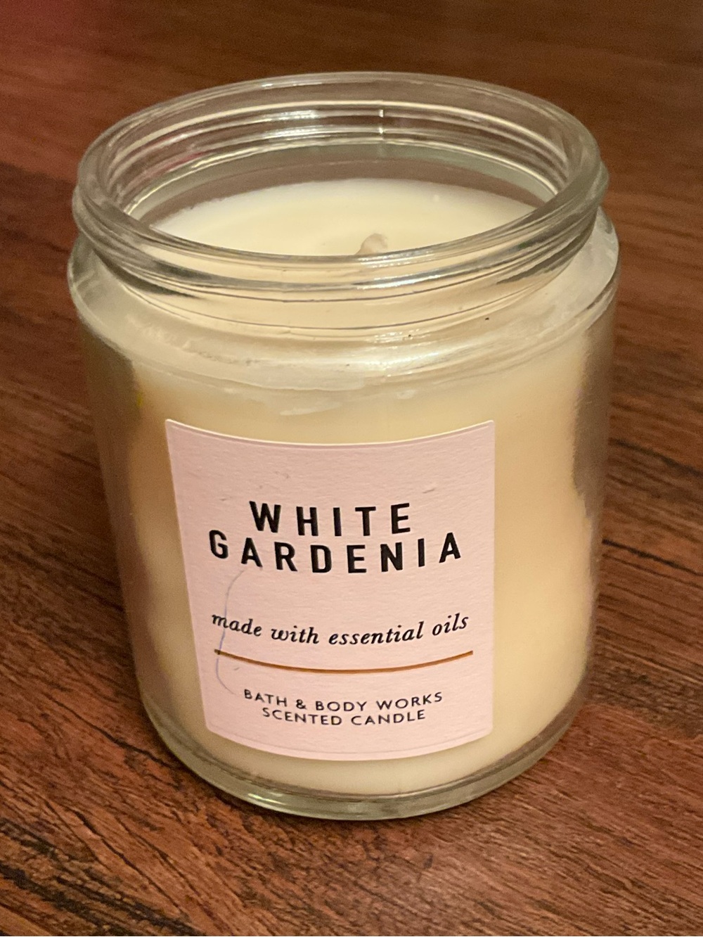 Bath And Body Works White Gardenia Candle Apple Water White Woods 7 oz